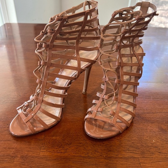 Gianvito Rossi Gladiator Heels‎ Lace Up Cage Stiletto Sandals Size 36 - Picture 9 of 12
